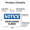 Signmission Diving Board Closed, 10 in W x Rectangle, Plastic OS-2PACK-NS-P-710-L-11062 - alternate 3